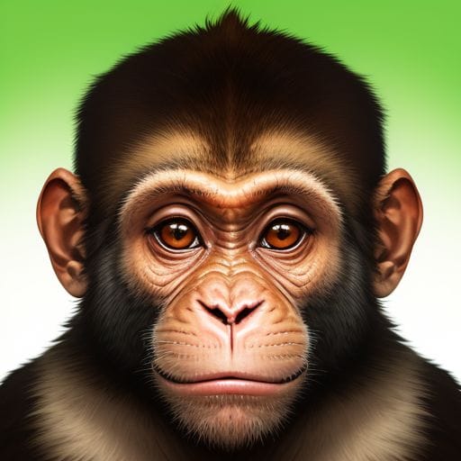 a face of a monkey